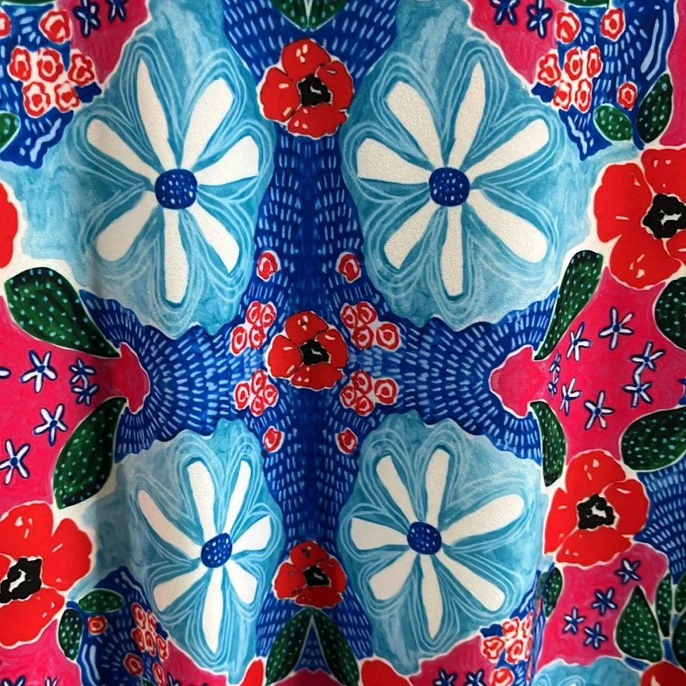 Kaeli Smith Floral Pattern Shift Dress Size Small Excellent Pre-Owned Condition - Picture 3 of 5